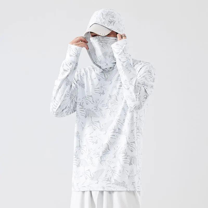 T-shirts de protection solaire pour hommes, manches longues, résistants aux UV, pêche, randonnée, ma