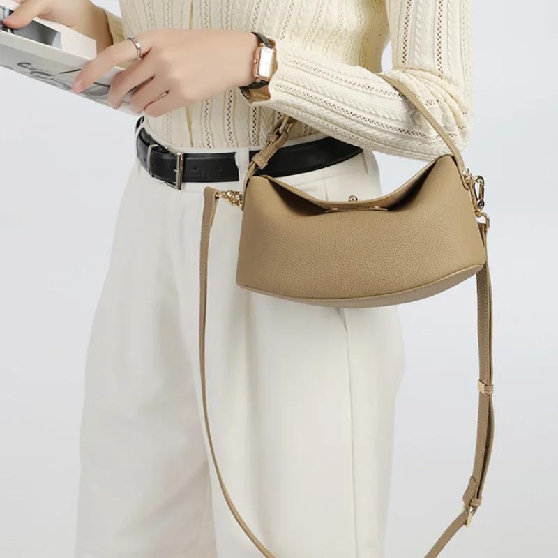 Sacs à bandoulière de luxe pour femmes, sacs à main classiques en cuir de vache véritable, sacs à ba