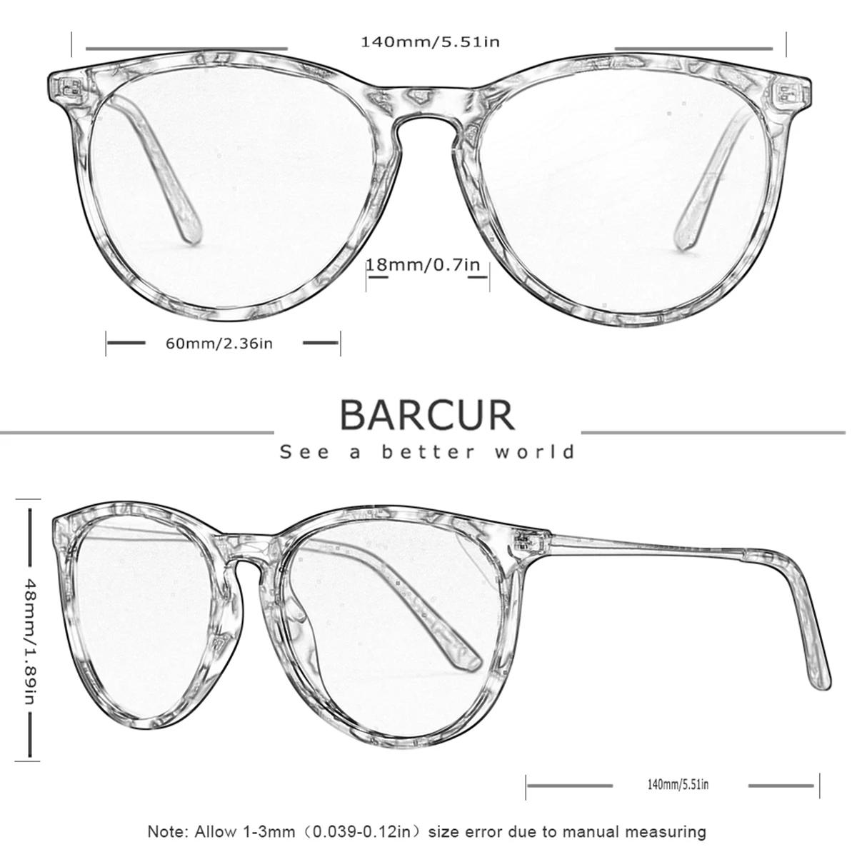 BARCUR-Lunettes de soleil polarisées pour femmes, design de marque, à la mode, monture en plastique 
