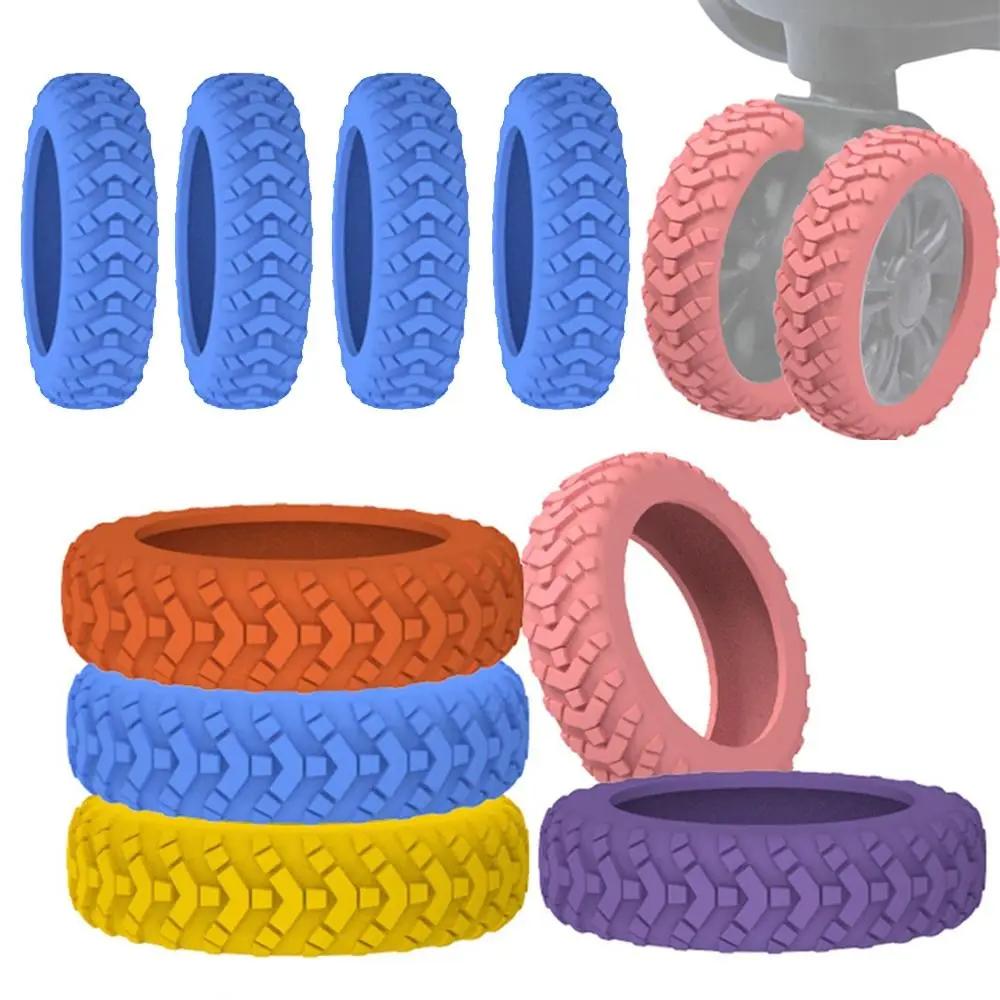 8 pièces/ensemble Silicone bagages de voyage roulettes chaussures avec son silencieux réduire l'usur
