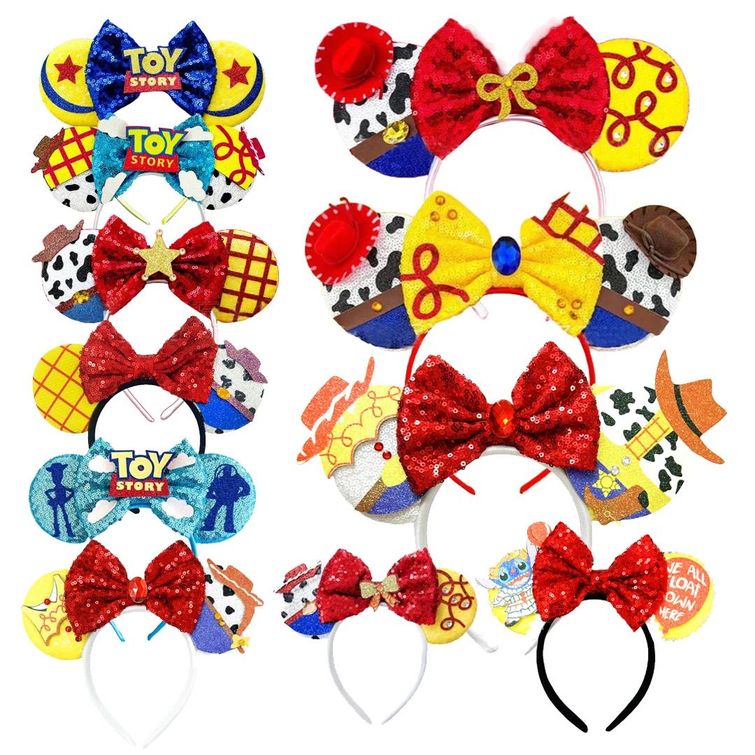 Bandeaux oreilles de Mickey Mouse pour femmes, accessoires pour cheveux, bandeau Toy Story pour fill