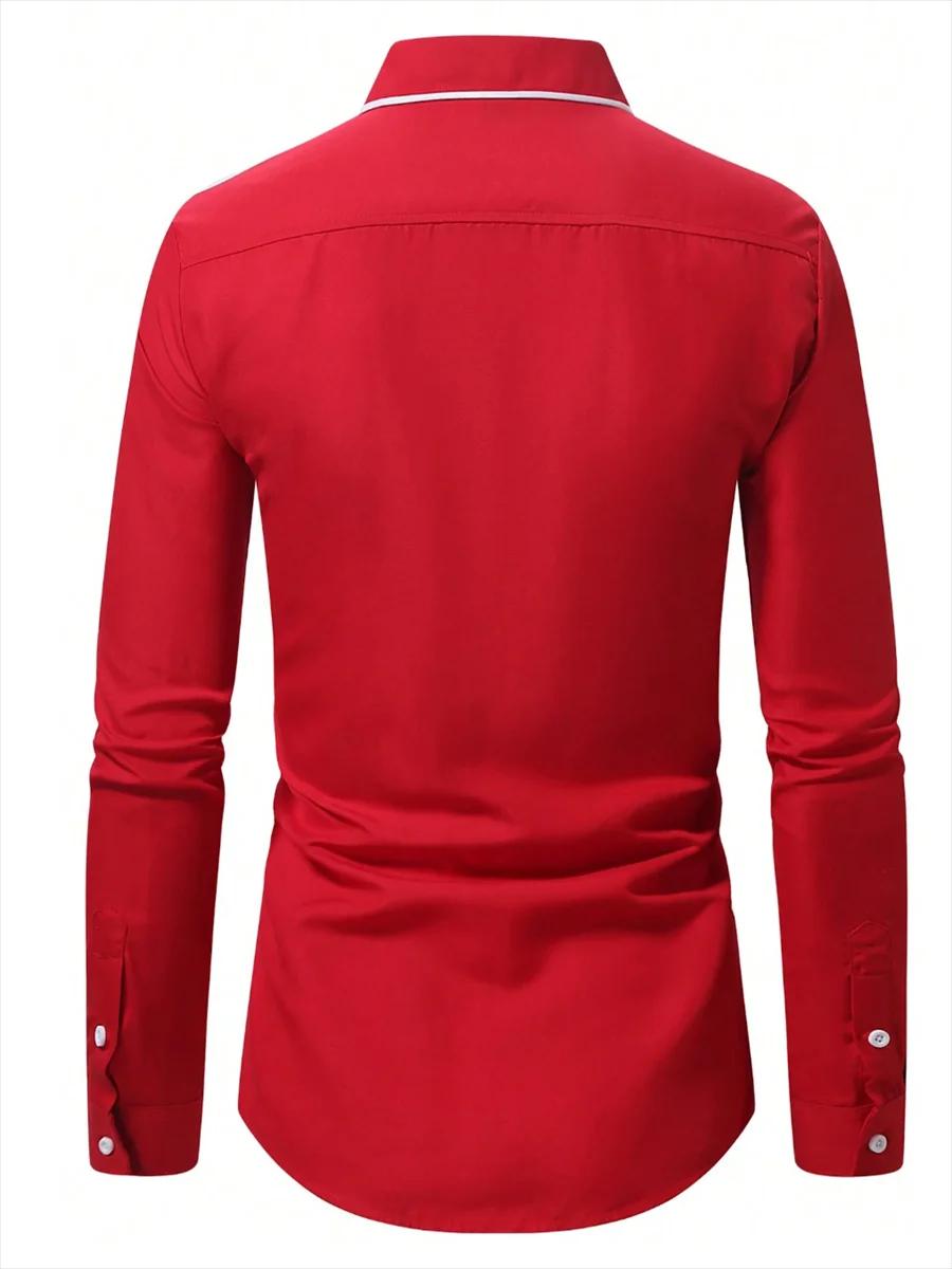 Chemise à manches longues et revers pour hommes, Simple et décontractée, chemise de danse de rue, ta