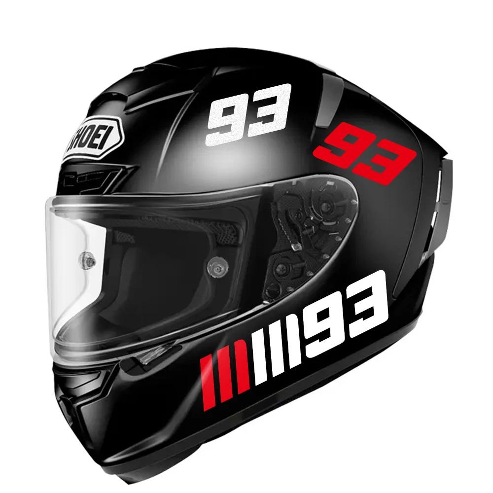 No. 93 accessoires de Moto autocollants adhésifs en vinyle Motocross Moto autocollants de casque réf