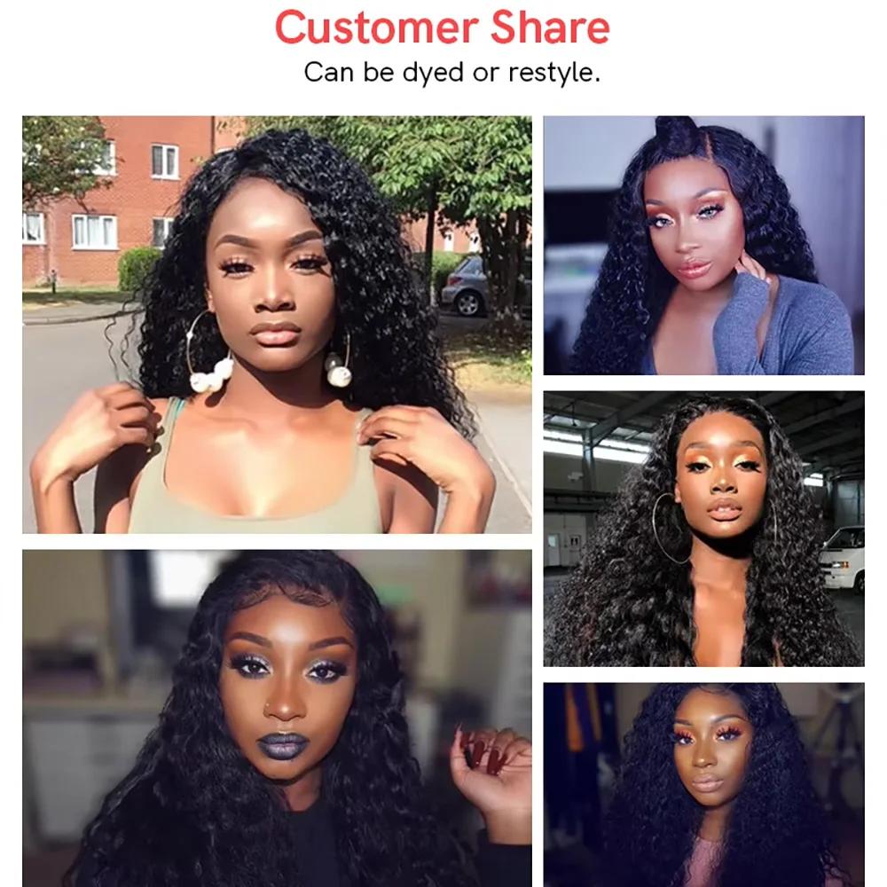 Tissage en lot brésilien naturel Remy Deep Wave, 40 pouces, noir naturel, non traité, Extensions de 