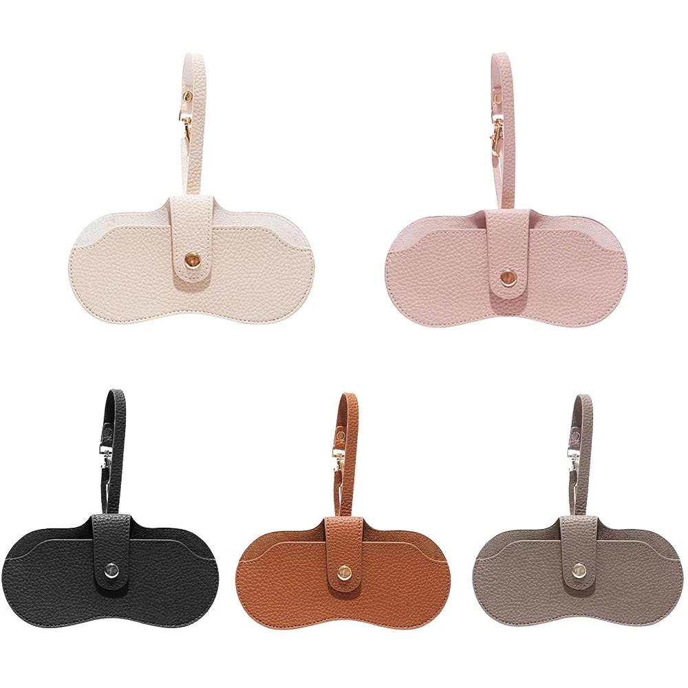 Étui à lunettes magnétique-support de pochette pour lunettes de soleil en cuir mince-organisateur de