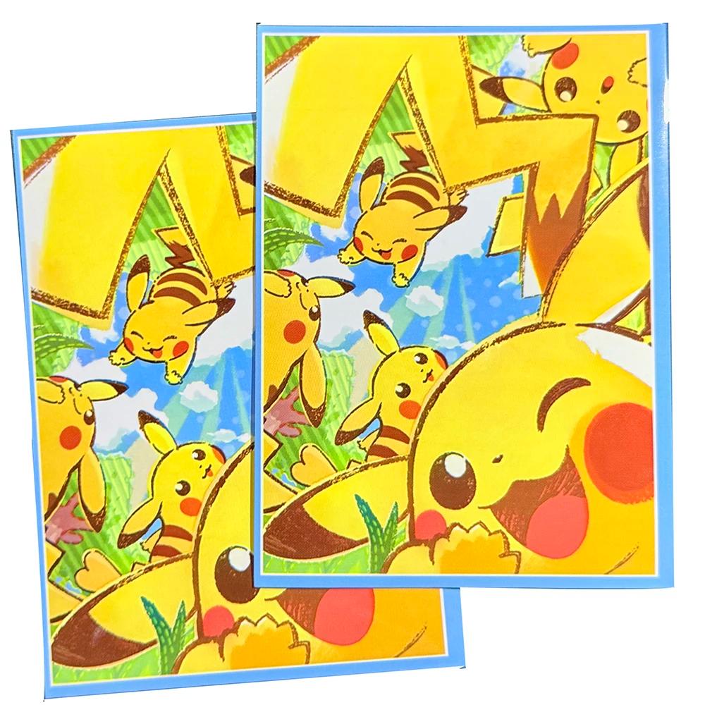 60 pièces 66x91mm Pikacu couverture pour TCG/PKM cartes à collectionner jeux de société mignon Anime