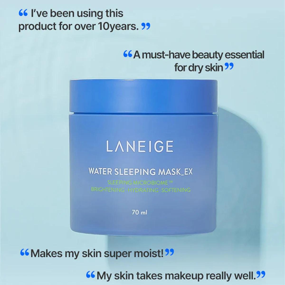 Masque de nuit hydratant LANEIGE 70ml, hydratation intense, soin de luxe, cosmétique coréen, K-Beaut