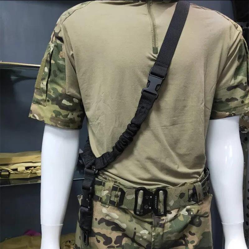 Harnais tactique d'extérieur à Point unique, 1 pièce, corde pour pistolet tactique CS, corde de sécu