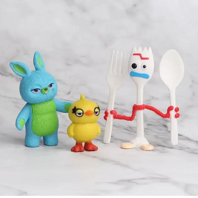 Hot 7 pièces/ensemble Toy Story 4 figurines jouets Woody Jessie Buzz l'éclair Forky cochon ours Figu
