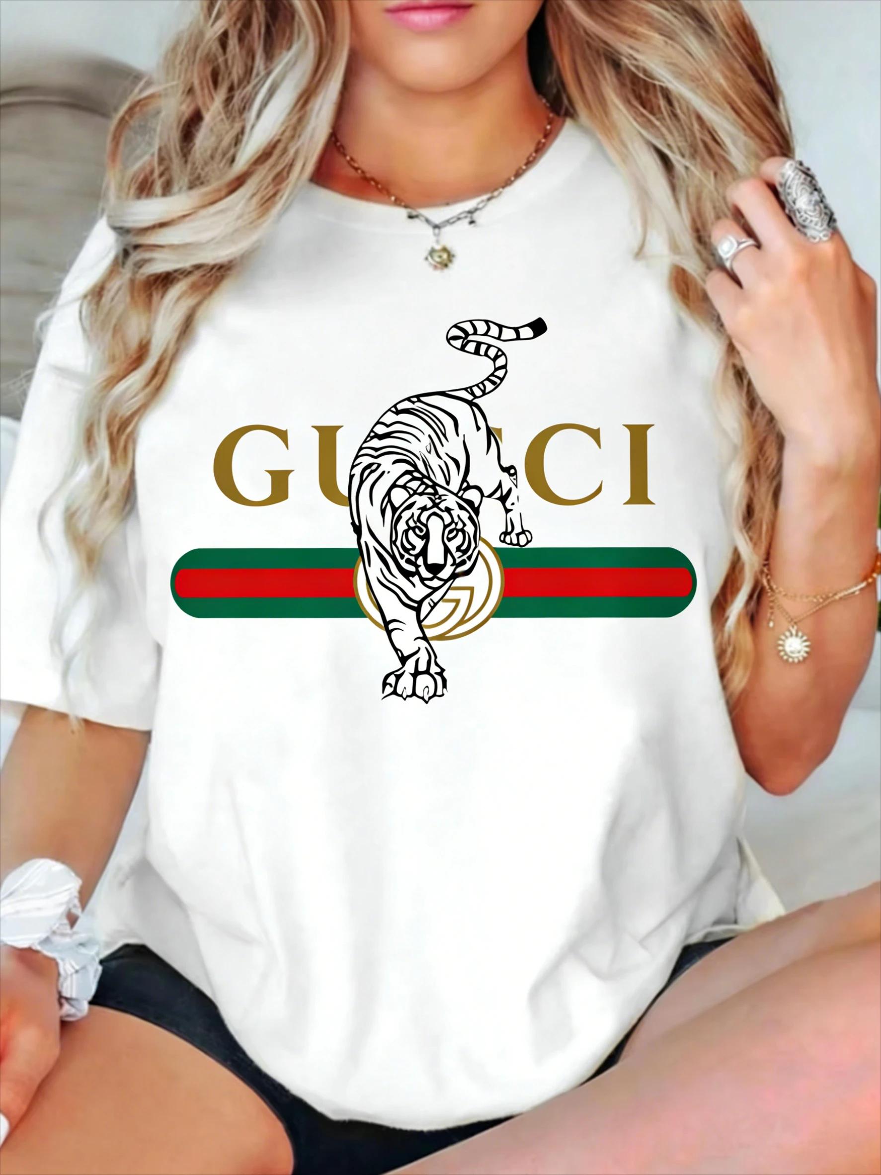 2026 nouvelle lettre impression à manches courtes femmes T-shirt tempérament à la mode décontracté p