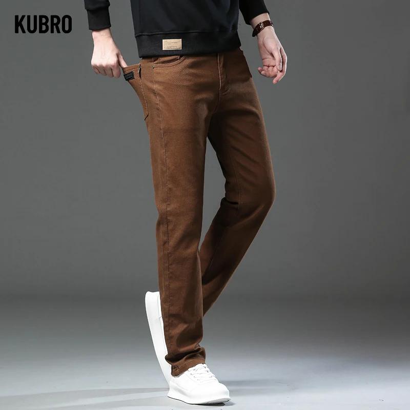 Mode ample droite affaires décontracté Stretch Denim pantalon homme marque pantalon 3 couleurs grand