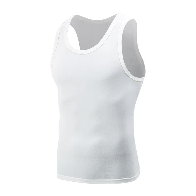 Gilet basique quatre saisons pour hommes, couleur classique noir et blanc, grande taille, sport et l