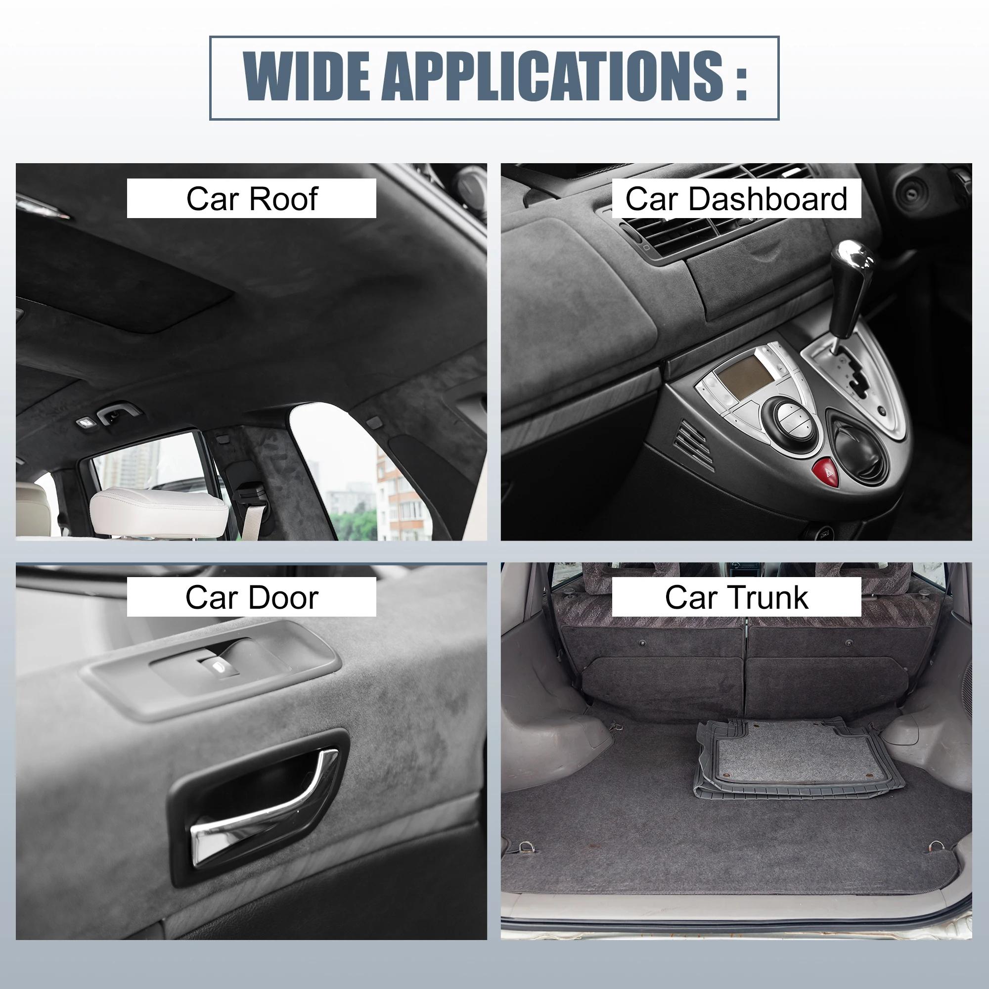 UXCELL – revêtement de tête en daim avec support en mousse, pour garniture intérieure de voiture et 