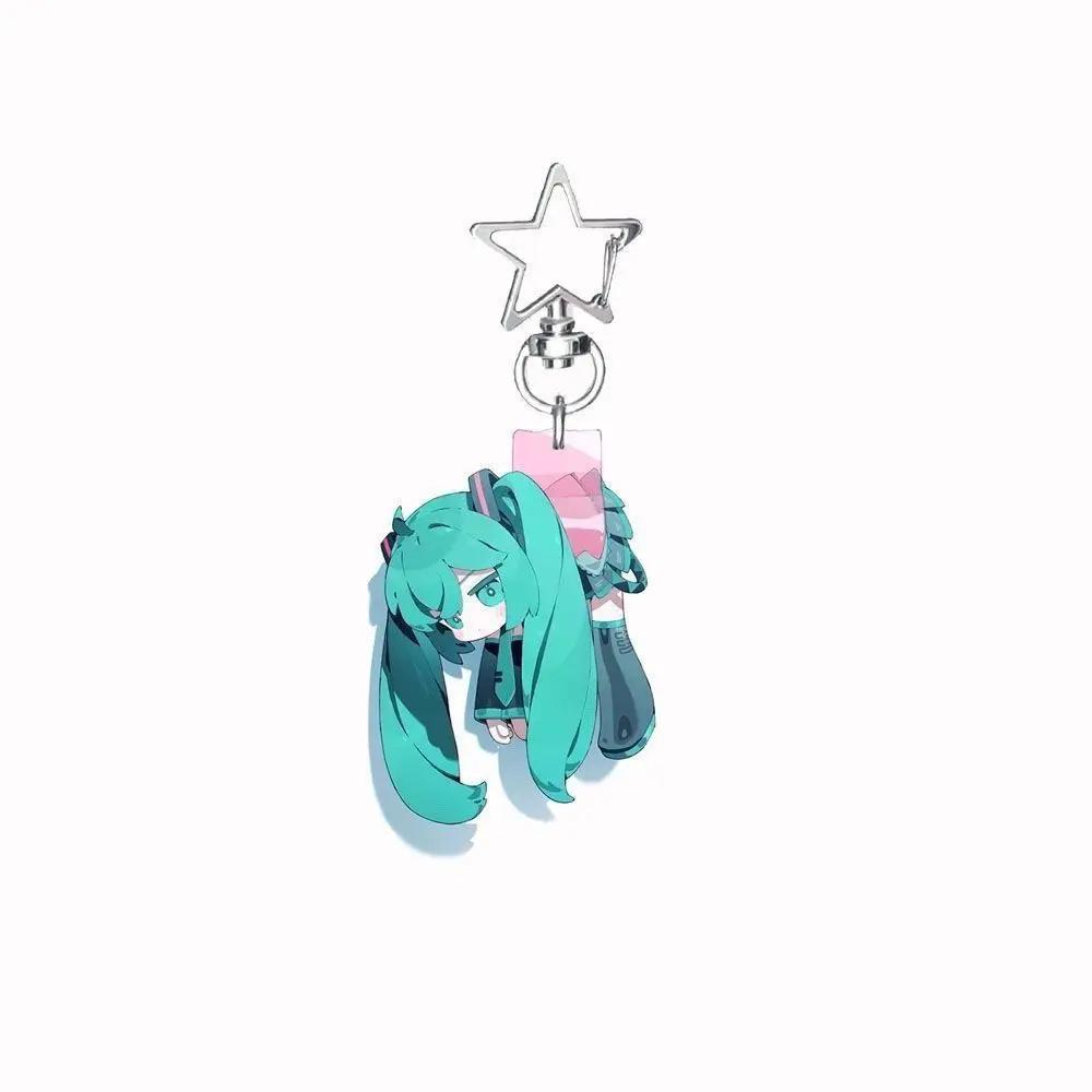 Miku acrylique porte-clés livre sac à dos porte-clés décoration Ins étudiant Kawaii créativité porte