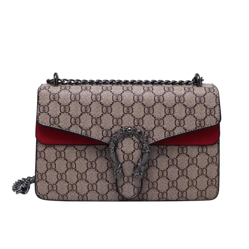 Sac à langer rétro Premium Bacchus pour femme, design chaîne européen et américain tendance, sac mes