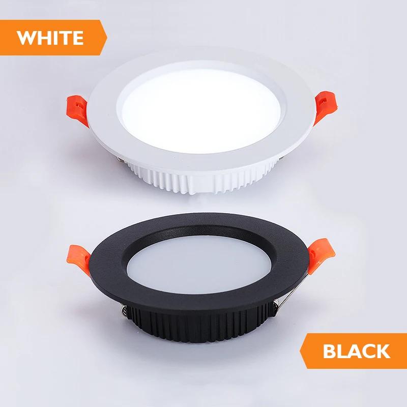 6 pièces LED Downlight 5W 7W 9W 12W 15W 18W plafonnier encastré blanc chaud/froid AC220V-240V