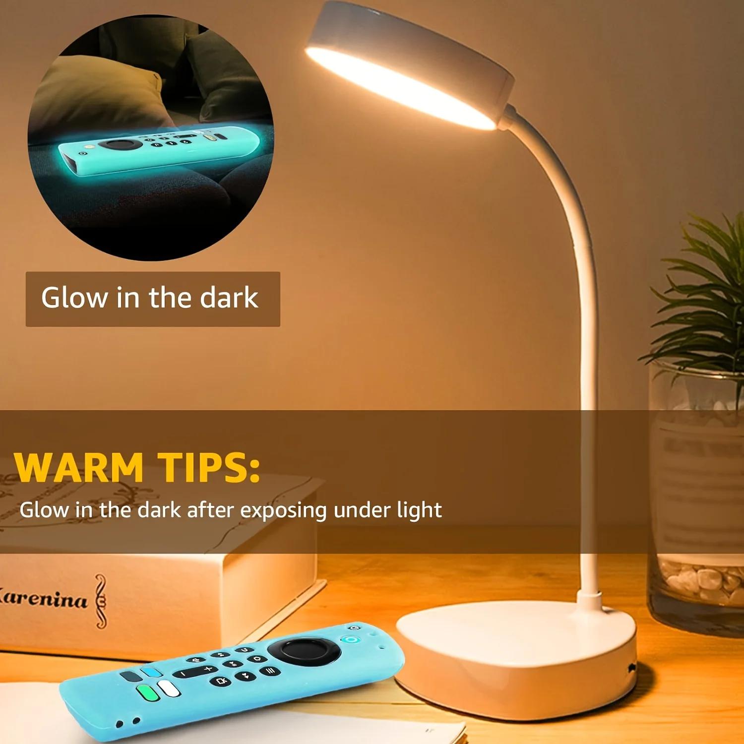 Housse de télécommande lumineuse en Silicone pour télécommande vocale Alexa (3e génération) L5B83G 2