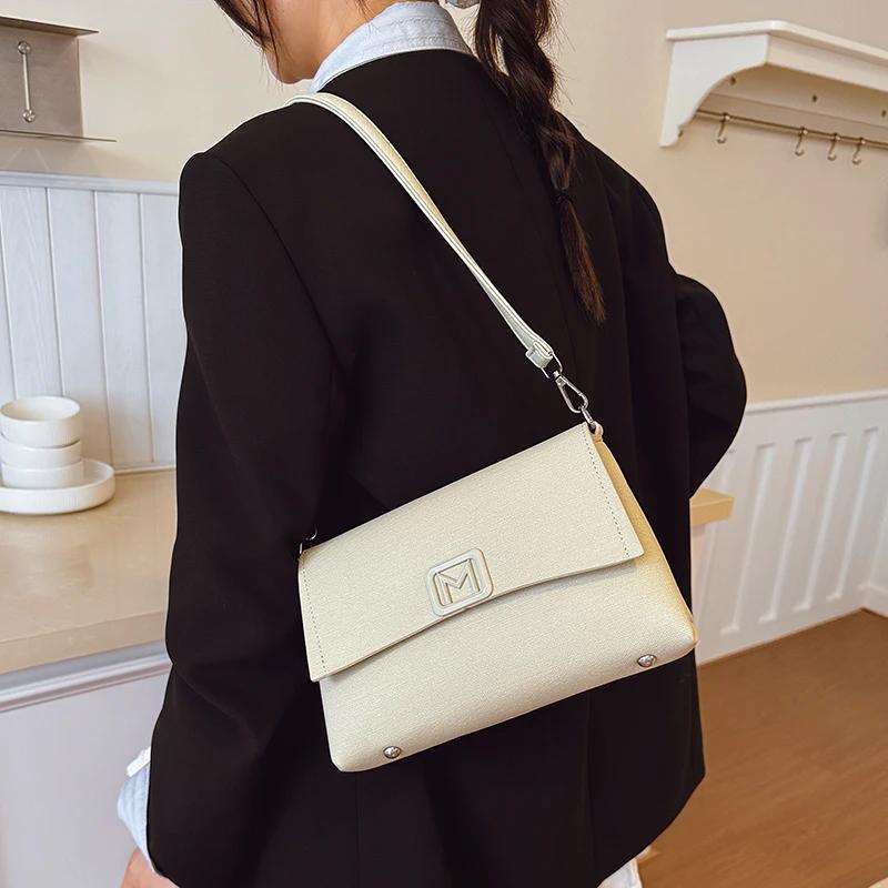 Sac à bandoulière classique pour femme en cuir véritable - Sac à bandoulière de créateur célèbre, ma