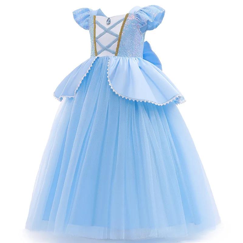 Robe Cendrillon de 2 à 10 ans, Costume de Cosplay de princesse pour filles, déguisement de fête de n