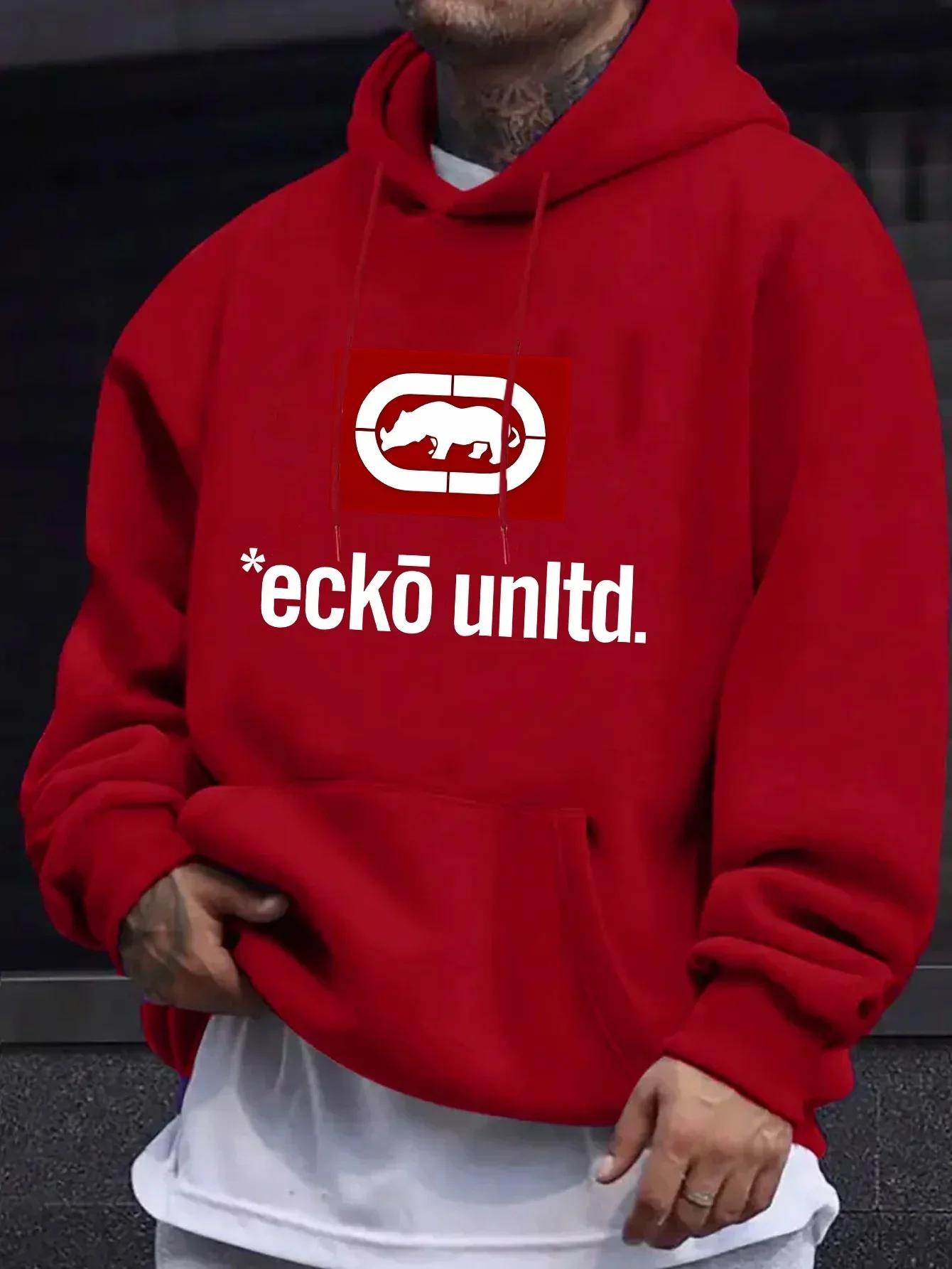 Sweat à capuche pour homme avec motif « Ecko Unlimited » - Pull décontracté à manches longues, coupe