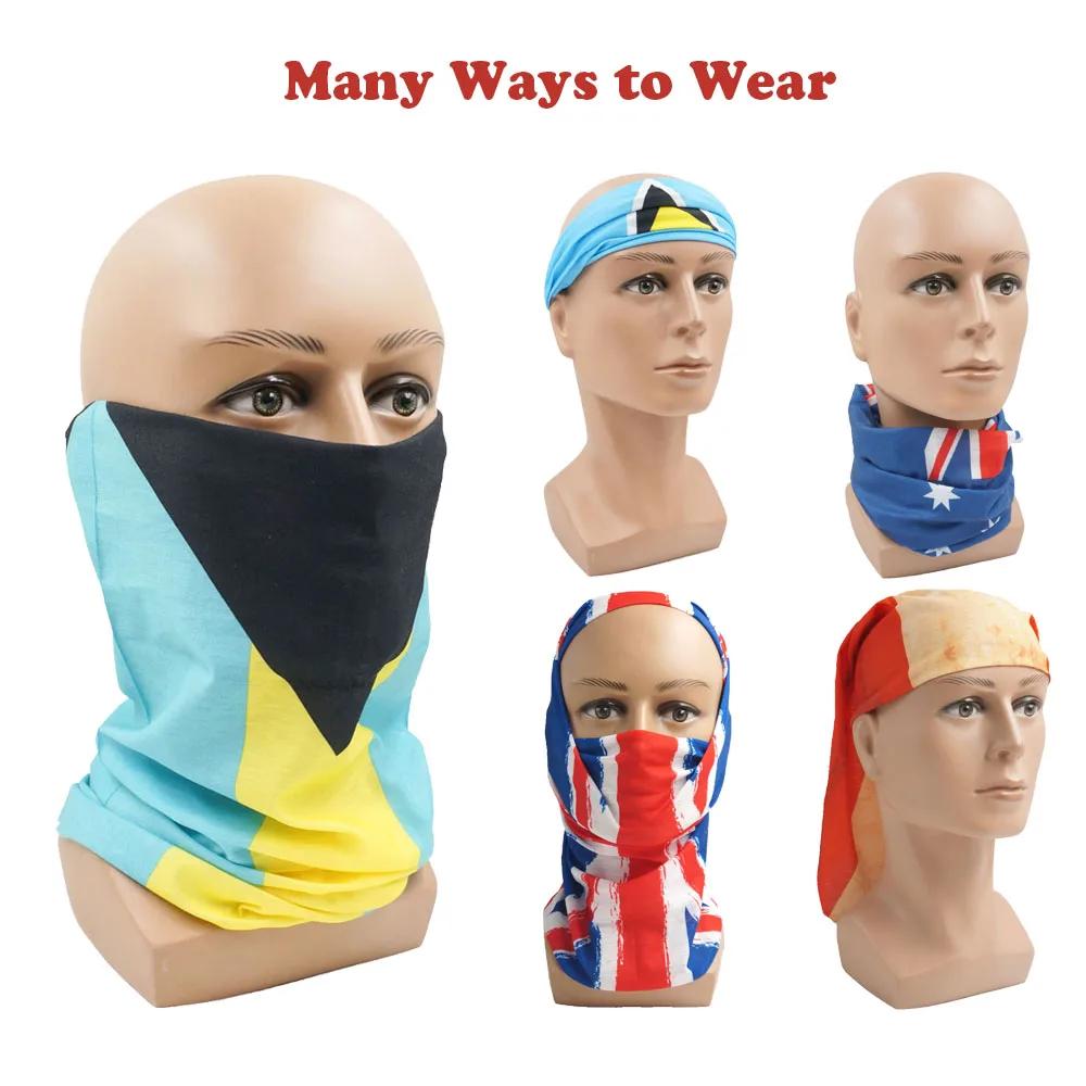 Commonwealth of Nations Feel Bandanas Écharpe de cyclisme anti-poussière, Vêtements de sauna multifo