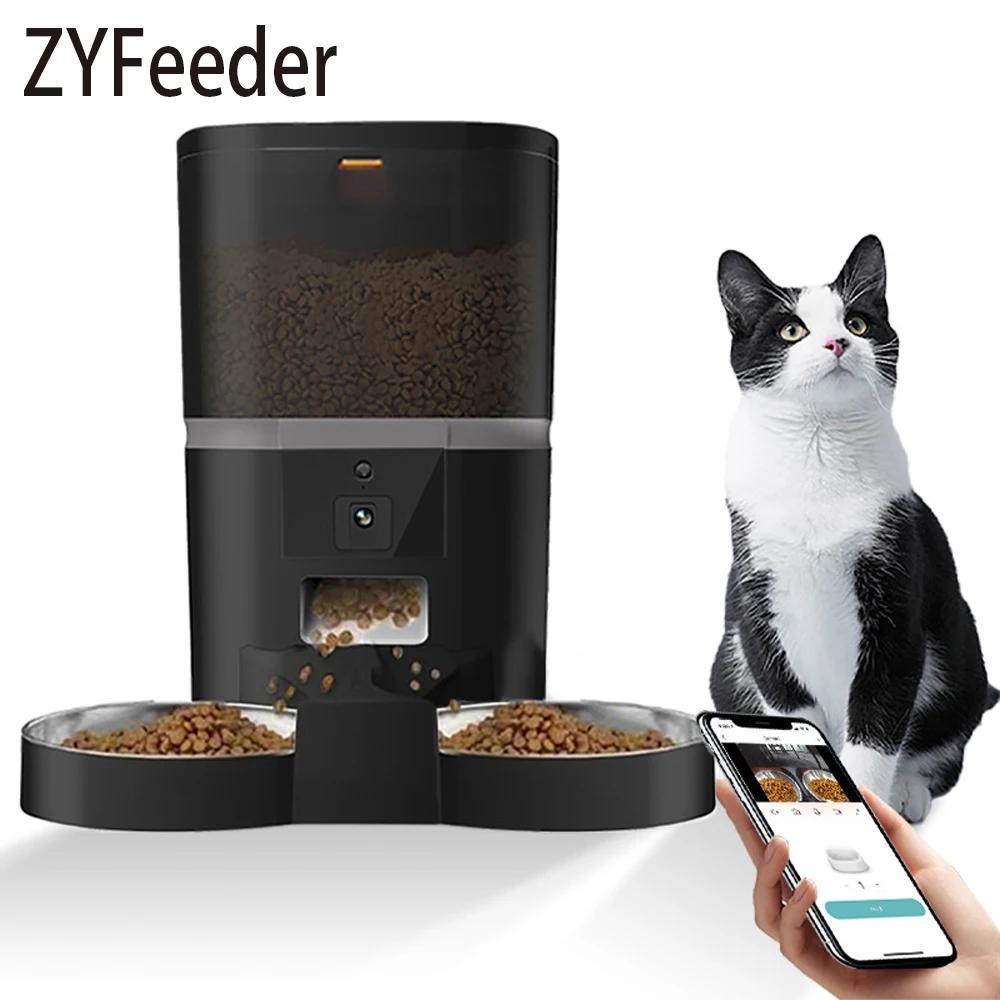 Mangeoire automatique intelligente pour animaux de compagnie, distributeur de nourriture, enregistre