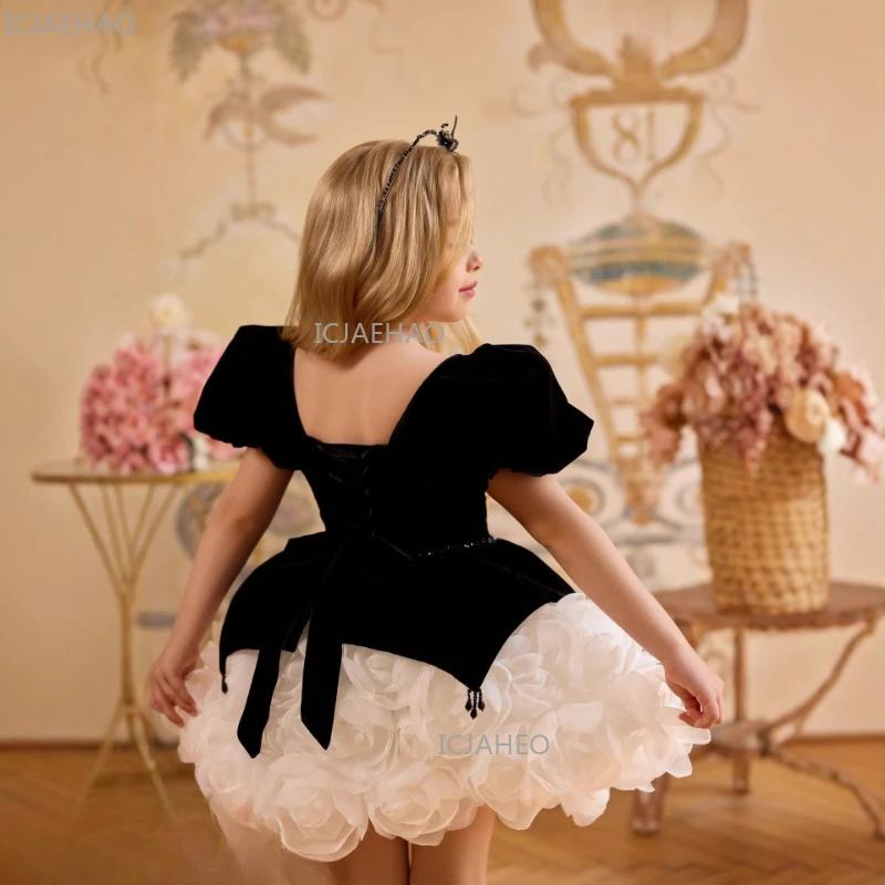Robe Courte de Princesse Bouffante pour Filles, Idéale pour Anniversaire, Cérémonie, Soirée, Spectac