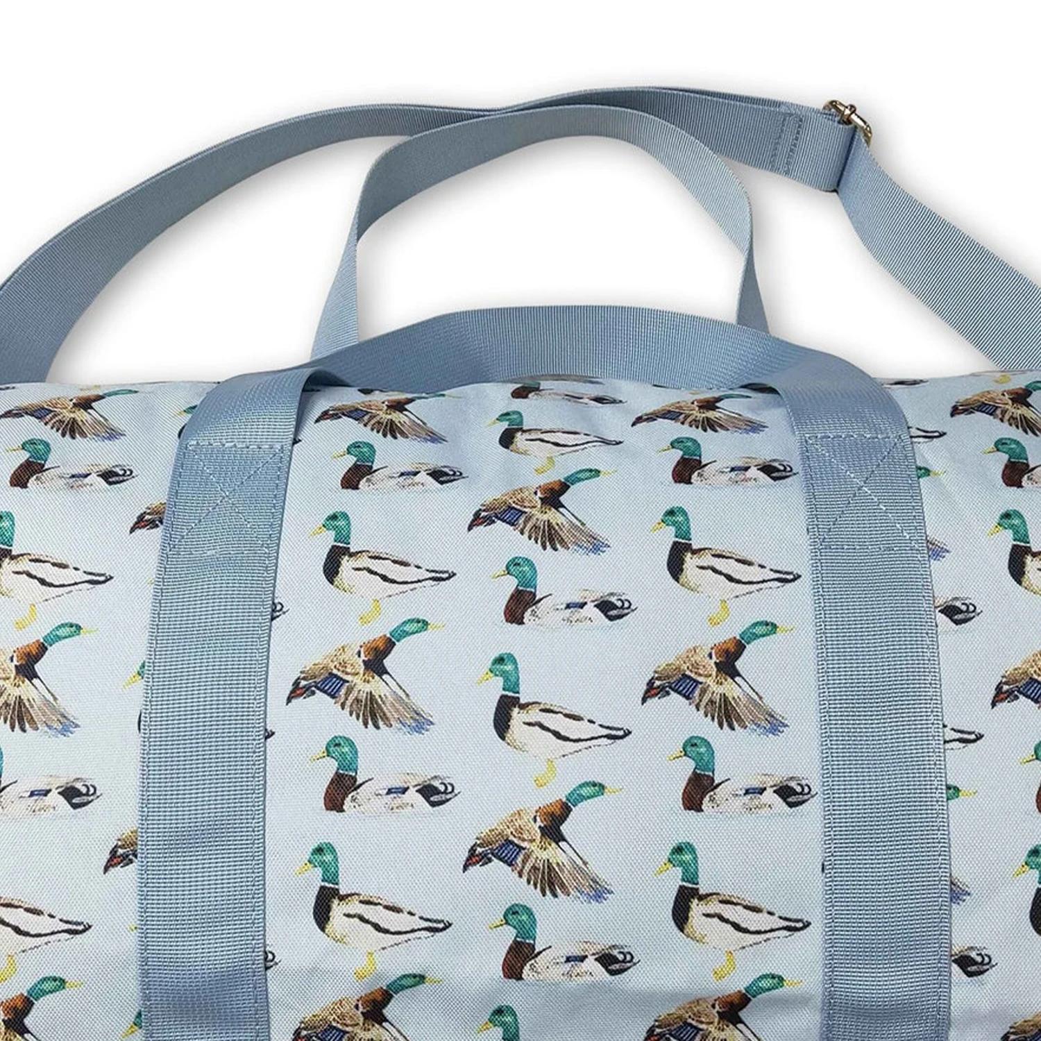 Sac de voyage en toile de coton à rayures avec sangle