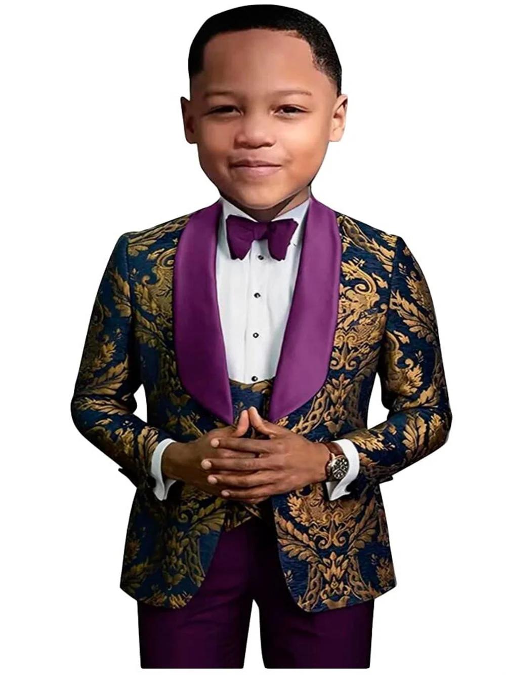 Txjojn 4 pièces ensemble de costume habillé coupe ajustée pour Occasion formelle beaux garçons ensem