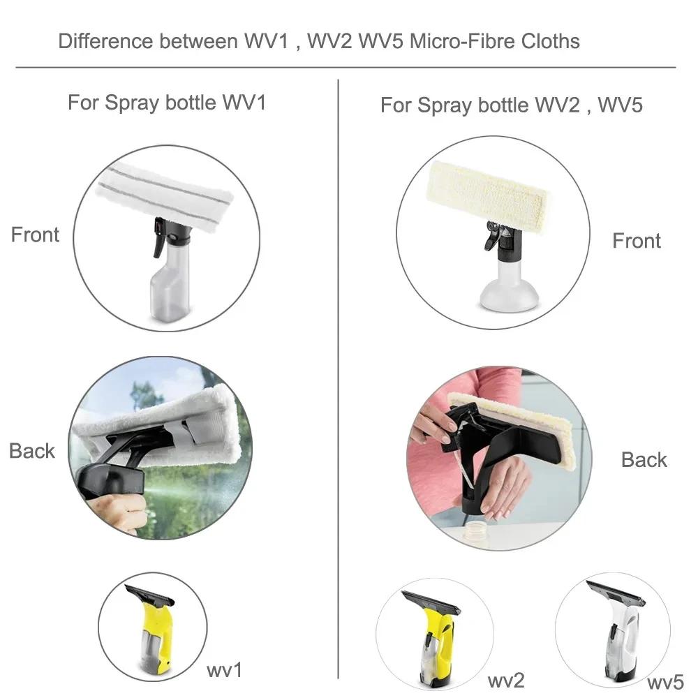 Chiffon de vadrouille lavable pour Karcher WV1 WV50 WV75 WV2 WV5, Machine de nettoyage de vitres de 