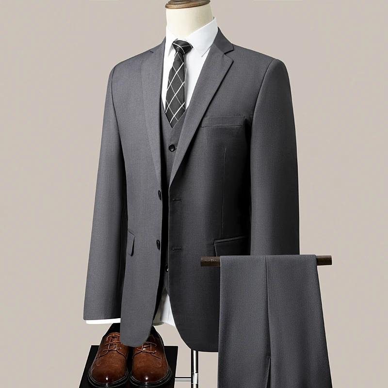 Costume trois pièces en tissu neuf pour homme, élégant pour les affaires, les mariages, les occasion