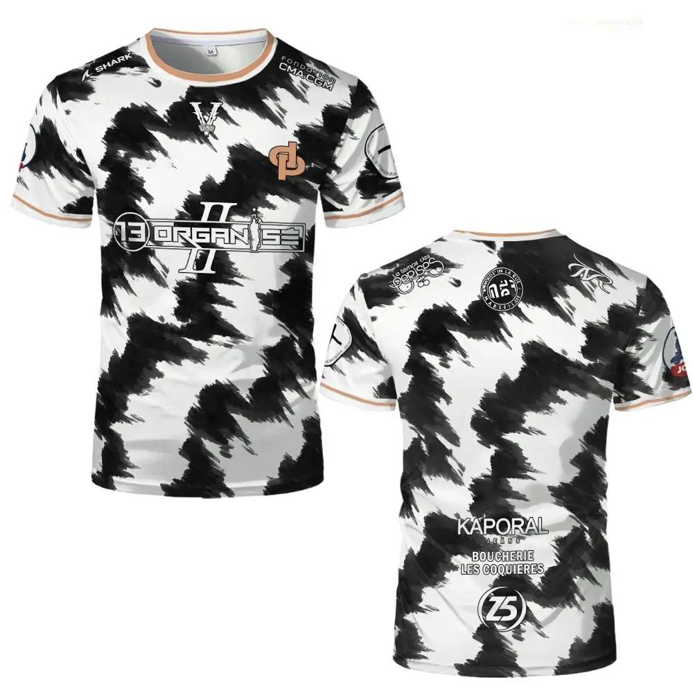 Nouveau JUL Marseille Rap maillot imprimé 13 organiser Hip Hop Football T-Shirt uniforme d'entraînem