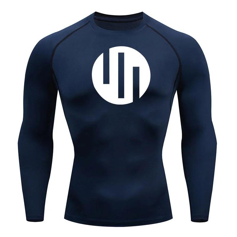 Chemises de Compression pour hommes, T-Shirt d'entraînement à manches longues, haut de course, couch