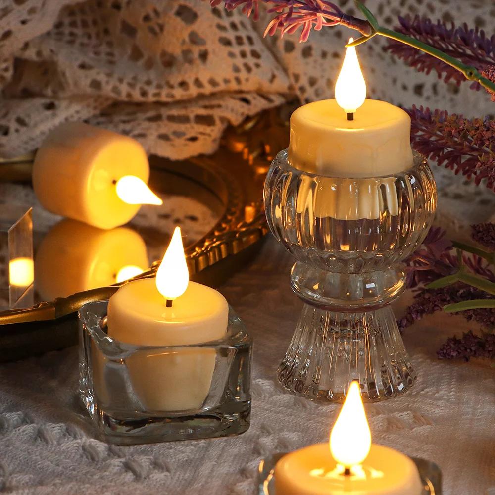 Lampe à bougie Rechargeable avec télécommande, bougies LED pour décoration de chambre, anniversaire,