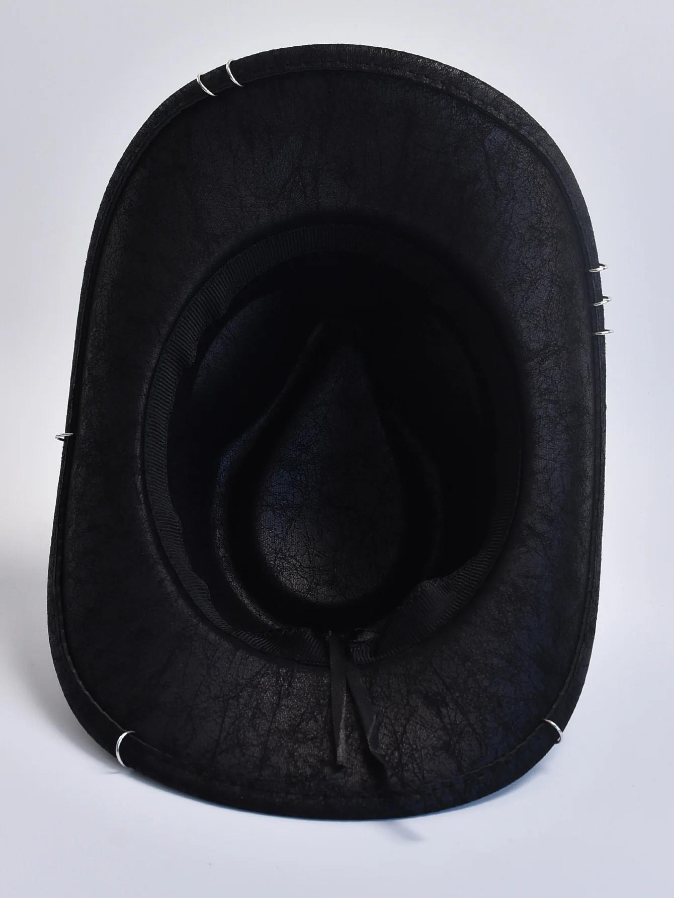 Chapeau de Cowboy occidental Vintage en Faux cuir pour hommes, chapeaux de Jazz pour hommes, chapeau
