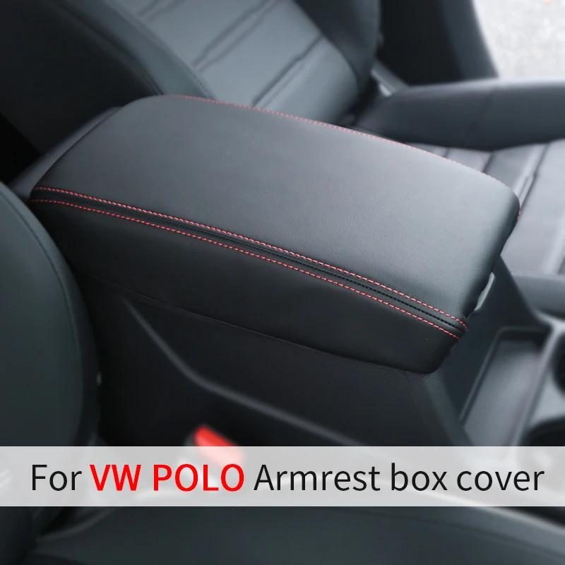 Housse de protection pour boîte d'accoudoir de commande centrale, pour Volkswagen VW POLO VI MK6 Plu