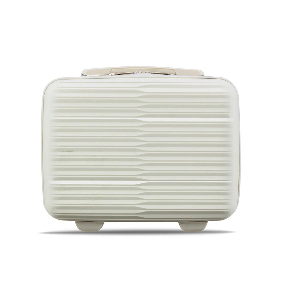 Valise de voyage 14 pouces avec fermeture éclair, noire/rose/bleue/blanche/rouge, pour femmes/hommes
