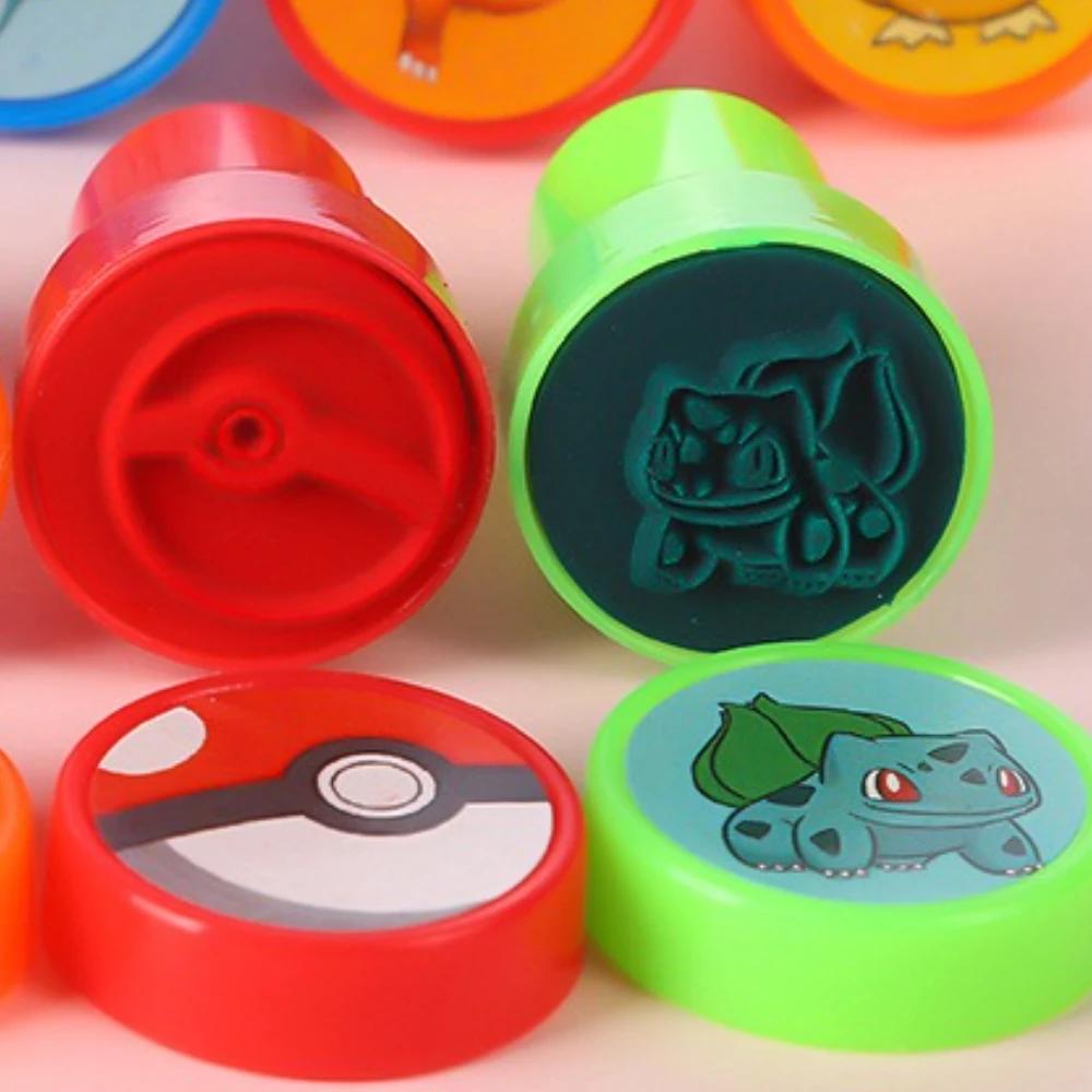 12 pièces Pokemon Anime couleur Mini sceau Pikachu Gengar ronflement dessin animé mignon en plastiqu