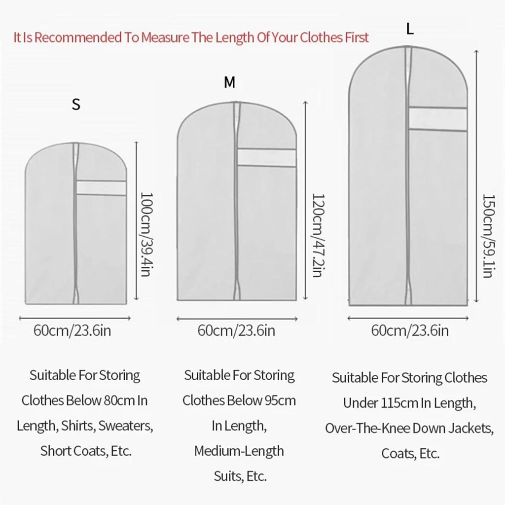 Vêtements imperméables housse anti-poussière manteau costume robe protecteur suspendus sacs à vêteme