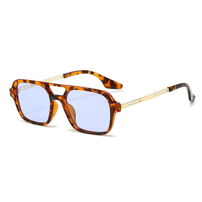 Nouvelles Lunettes de Soleil Carrées Vintage pour Femmes et Hommes, Lunettes de Soleil Rectangulaire