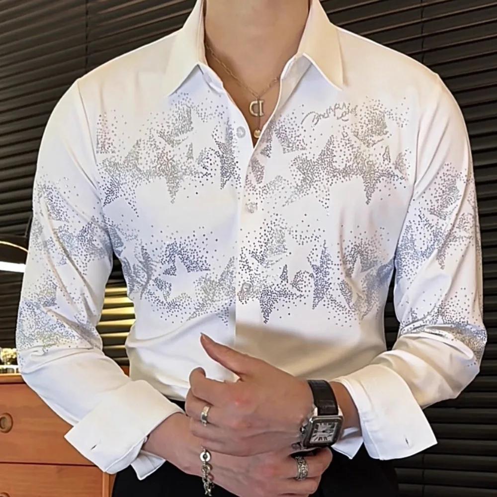 Chemise à fleurs de Style coréen pour hommes, polyvalente, de qualité supérieure, à la mode, imprimé