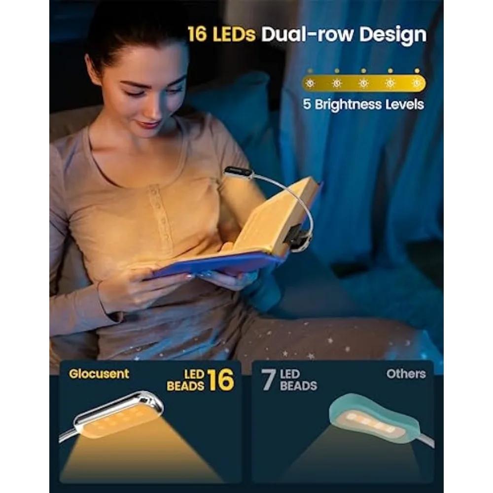 16 Led Posh Premium Mini livre lumière Usb Rechargeable lampe de lecture soin des yeux Mini pince su