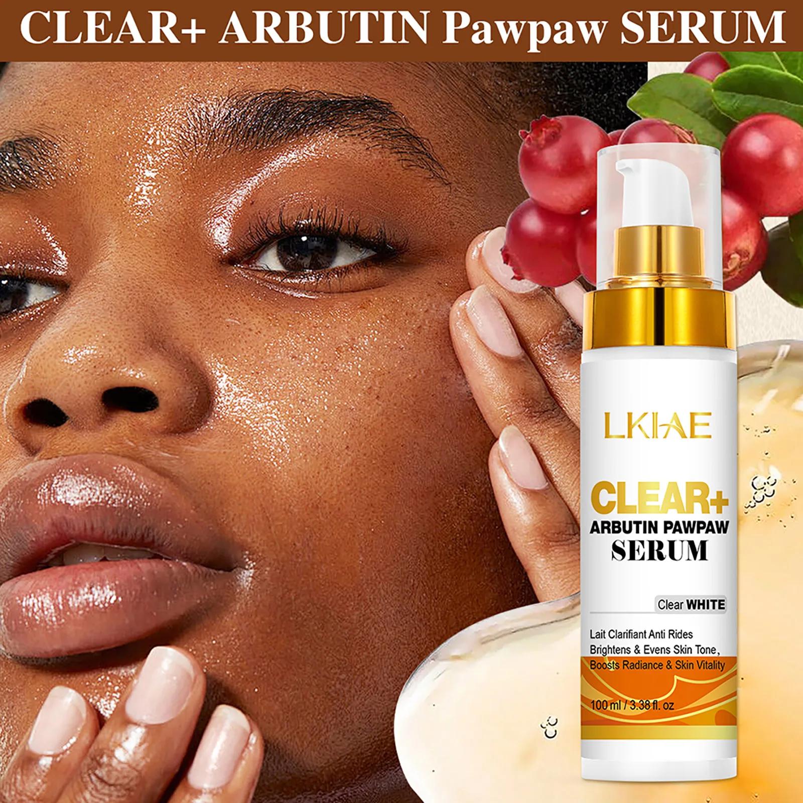 Sérum éclaircissant à l'arbutine LKIAE, hydratant, élimine les taches brunes, les points noirs, la m