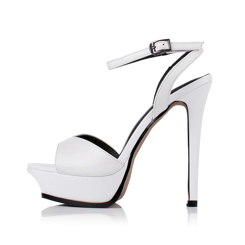 Arden Furtado 2025 été blanc peau de vache plate-forme Peep toe chaussure chaussures de mariage bout