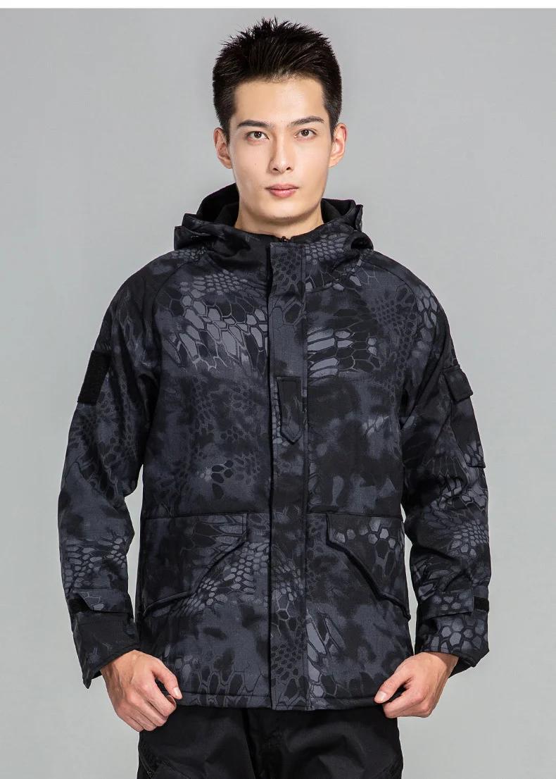 CamSolomon-Veste à capuche imperméable pour homme, manteau en peau de requin, coupe-vent chaud, exté