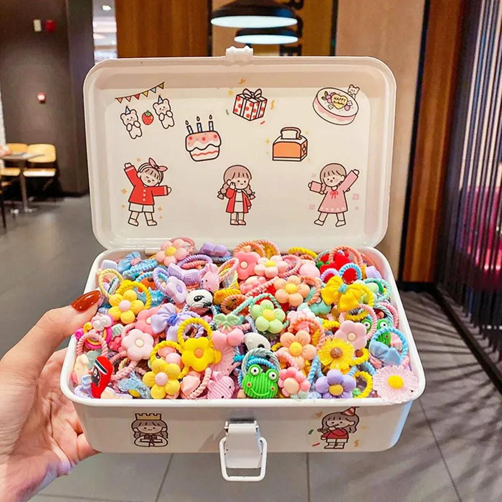 Bande de caoutchouc mignonne de dessin animé, accessoires pour cheveux pour petites filles, paquet d