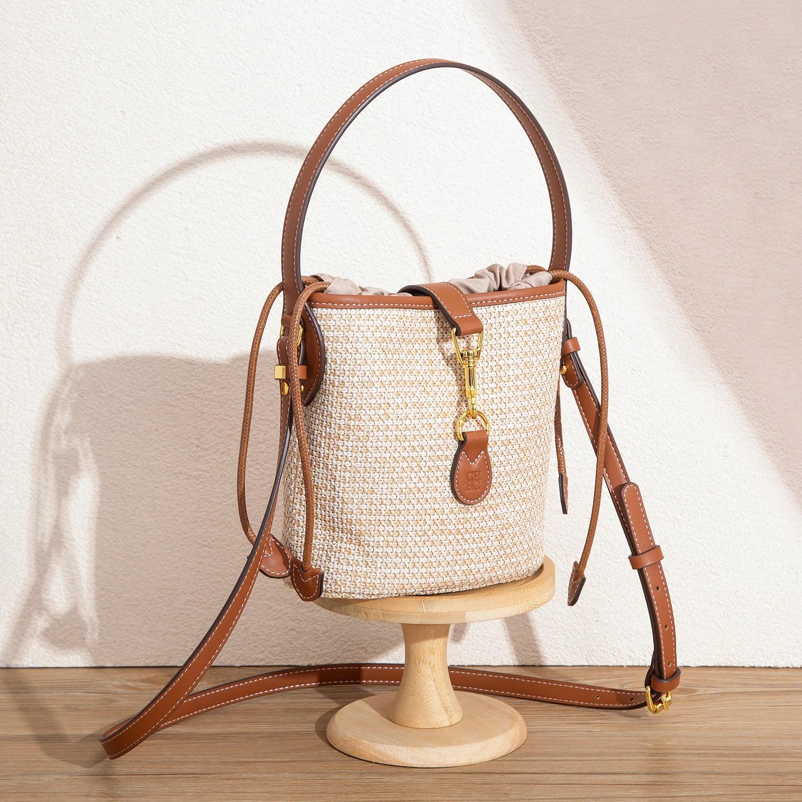Sac de téléphone de vacances été nouveau sac à main tissé en herbe PP sac à bandoulière pour femme