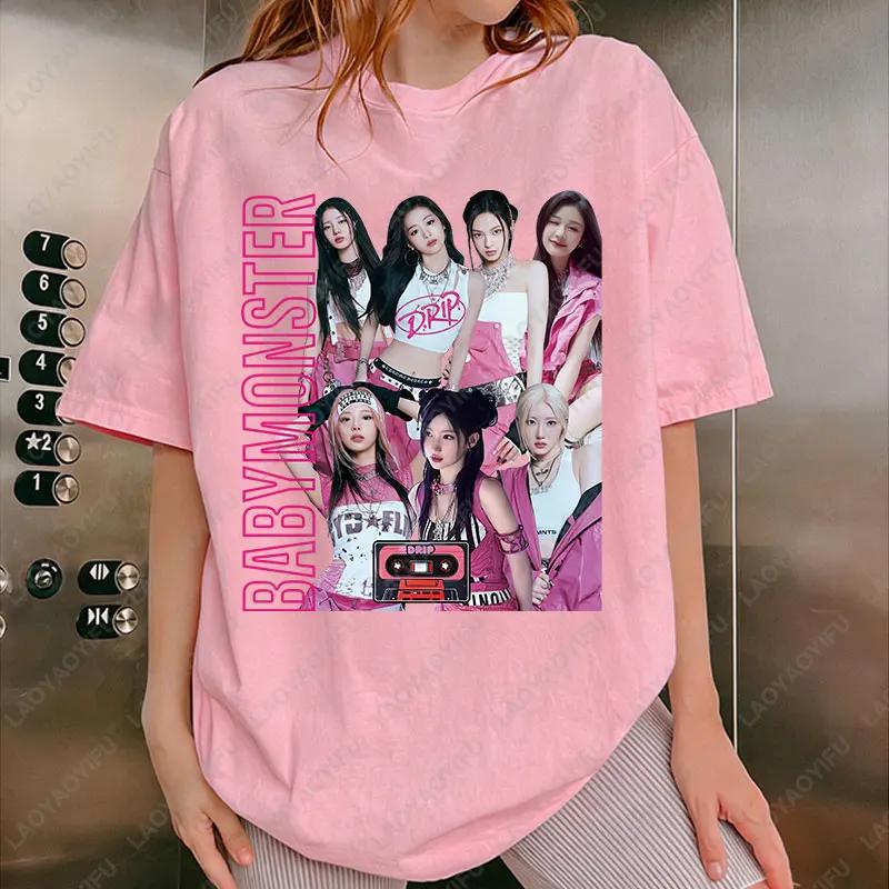 BabyMonster World Tour 2025 sweat Hello Monsters KPOP Fan t-shirt hommes femmes coton décontracté mo