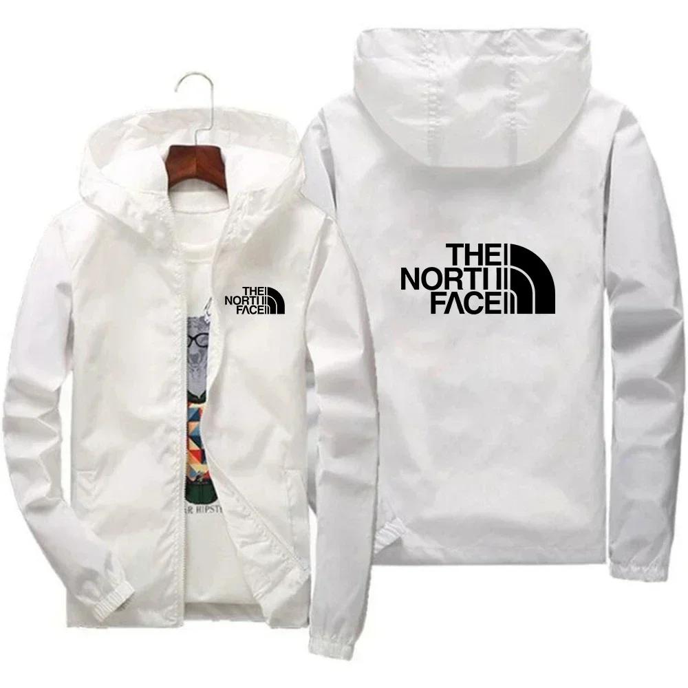 Veste à capuche coupe-vent avec fermeture éclair pour hommes, vêtements de sport de plein air décont