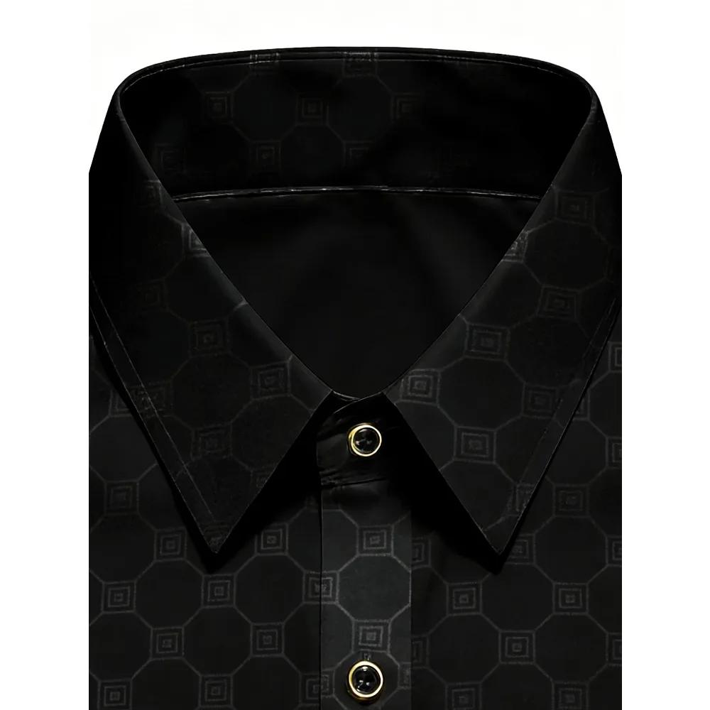 Chemise noire pour homme FGKKS, neuve, élégante, de luxe, à manches longues, décontractée, style occ